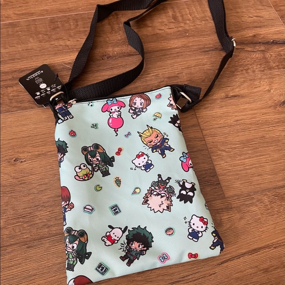 SANRIO (MY HERO ACADEMIA)-NWT Canvas Crossbody Bag - Picture 12 of 14